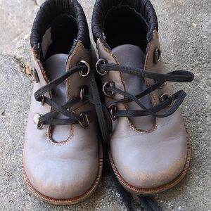 Toddler Gray Lace-Up Outdoor Boots